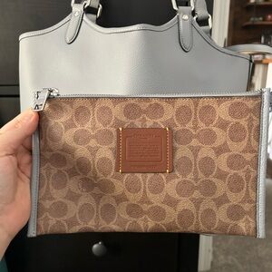 Coach | Day Tote with interior Pouch / Color: Gray Blue